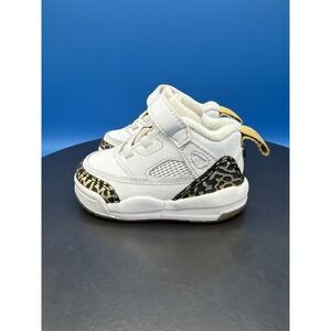 Nike Air Jordan Spizike Low TD Toddler Size 3C White Gold Sneakers HJ9965-100